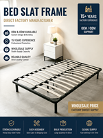 Verstellbarer Abnehmbarer Langlebiger Moderner Verstärkter Holzlattenrost Queen- und Full-Size Robuster Metallbettrahmen für Hotel, Schlafzimmer, Apartment