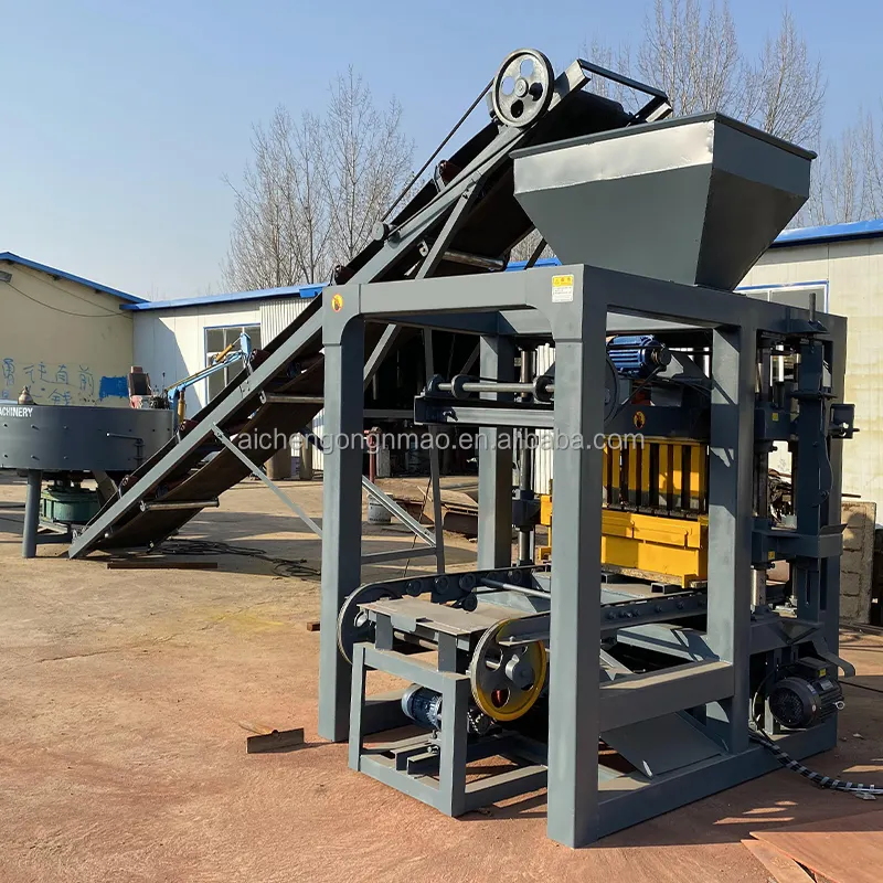 Aichen QT4-26 الصين مصنع الرمال الطوب إنتاج خط السعر المنخفض كتلة صنع آلة