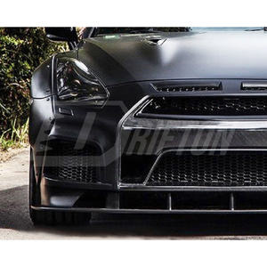 Embellecedor de cubierta de Nariz de rejilla de parachoques delantero de fibra de carbono para Nissan GTR R35 2012-2016 - Product Image 4
