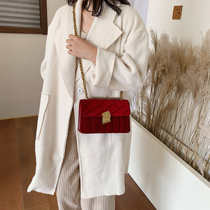Bolsos de lujo, bandolera de terciopelo, bolso Vintage para mujer, cierre especial de terciopelo, bolsos de mensajero con cadena para mujer, diseñados Borse da donna - Product Image 5