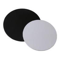Base de gâteau ronde CakeDrum de 12 pouces, plateau en MDF blanc argenté de 16 pouces