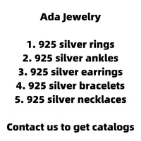 Ada Jewelry Joya Plata 925 Anillos de Plata de Ley con Diseño de Amor Chapados en Rodio para Mujer