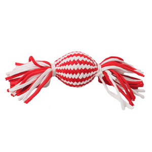 Giocattolo da masticare interattivo in rosso e <span class=keywords><strong>bianco</strong></span> per le vacanze di natale giocattolo di corda di cotone peluche durevole per cuccioli e cani medi - Product Image 1