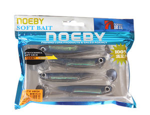 Eco-friendly PVC 3D paddle tail bait hollow body lure tubes gioco esca in gomma morbida - Product Image 4