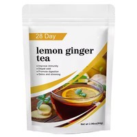 Thé minceur au citron et au gingembre en sachets, détoxifiant, 28 jours, en gros, pour la santé digestive