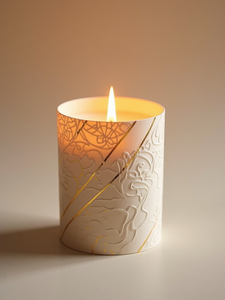 Boîte à bougie cylindrique en carton biodégradable écologique 100% recyclé, impression personnalisée, estampage évanescent, tube en papier recyclable - Product Image 5