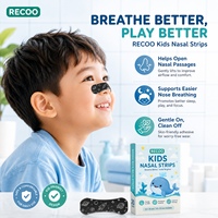 Bandes nasales personnalisées 30 pièces en boîte papier CE ISO Marque privée Bandes adhésives nasales pour enfants pour grossistes de marques de bien-être