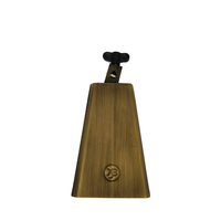 Beatello Tambour en bronze antique en gros, cloche à vache vintage, instrument de percussion musical fait à la main avec support de cloche à vache pour batterie