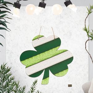 Three Leaf Rustic <b>Wooden</b> Art <b>Sign</b> Wall Decoration Hanging Decoration <b>for</b> Front Door and Wall <b>Home</b> Decor St. Patrick's Day - Product Image 3