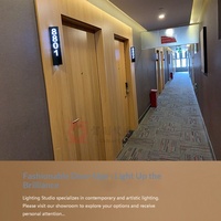 Plaque de porte moderne rétroéclairée par LED, numéro de maison personnalisé, panneau lumineux vertical en acrylique pour hôtel, appartement, maison