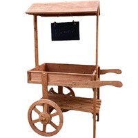 Étagère à Fleurs Rustique en Bois Style Campagne Américaine, Chariot de Présentation pour Succulentes, Présentoir de Vitrine pour Fleuriste