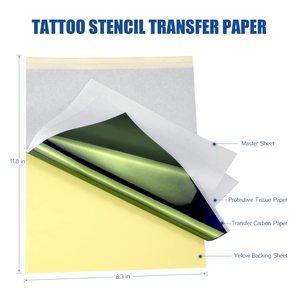 Haute qualité jetable A4 taille esprit maître tatouage transfert papier thermique pochoir carbone copieur papier pour tatouages - Product Image 3