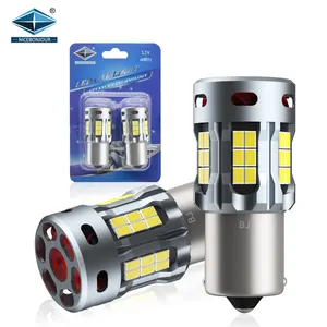 Lampu sein LED mobil 1156 T20 P21W Ba15s, lampu rem sinyal belok mobil dengan kipas 7443 7440 3156 3157 lampu sein Canbus T25 S25