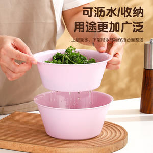 ชุดอ่างพลาสติกสำหรับครอบครัว 2 ชิ้น อ่างล้างจานอเนกประสงค์สำหรับล้างผัก ล้างเท้า ล้างหน้า ผิวสัมผัสด้าน - Product Image 3