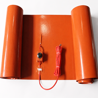 Chauffe-plaque électrique flexible en caoutchouc silicone avec thermostat de contrôle de température, idéale pour la prévention de la congélation