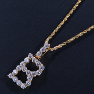 Nome personalizzato <span class=keywords><strong>collana</strong></span> piatto di <span class=keywords><strong>oro</strong></span> per le donne Hip hop della <span class=keywords><strong>collana</strong></span> dei monili - Product Image 3