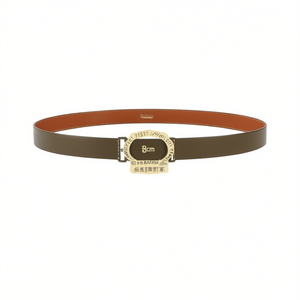 Ceinture rétro à boucle ajourée en PU de 3,8 cm pour femme, ceinture tendance - Product Image 1
