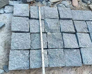 Dış yol Bluestone finişer siyah yeşil pembe gri Porphyry için doğal siyah kübik metre bazalt kaya Porphyry taş - Product Image 4