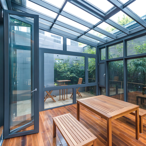 Véranda en verre isolé à 2 étages avec <span class=keywords><strong>toit</strong></span> en aluminium transparent Véranda en aluminium Sunrooms et maisons en verre Sunroom monté - Product Image 4