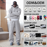 Ensemble survêtement streetwear personnalisé de haute qualité, 100 % coton, coupe oversize, avec pantalon de survêtement et sweat à capuche pour homme, modèle vierge pour fabricant