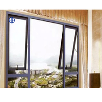 Ventanas abatibles de aluminio para tormentas, ventanas abatibles con cadena, ventanas abatibles tipo toldo