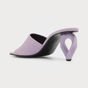 Sandalias de tacón <span class=keywords><strong>bajo</strong></span> de estilo de diseñador, zapatillas de moda para mujeres y damas, zapatos de punta cuadrada - Product Image 6