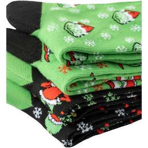 Calcetines Divertidos de Algodón con Dibujos Animados de Monstruos Verdes, Calcetines Unisex para <span class=keywords><strong>Hombre</strong></span> y Mujer, Calcetines de Moda para Estudiantes, Calcetines Navideños - Product Image 2