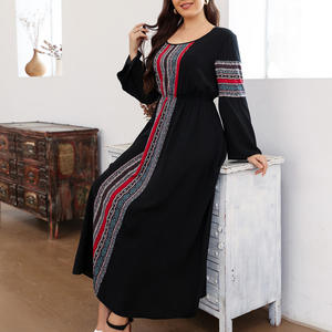 Dieses hochwertige und elegante Retro-Kleid im ethnischen Stil ist stilvoll und lässt Sie mit einem Patchwork-Stil jünger und schlanker aussehen - Product Image 5