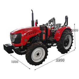 China 4WD Rueda Tractor agrícola Combustible diésel 70HP Potencia nominal Larga vida útil - Product Image 5