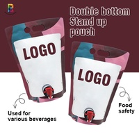 Distributeur de sacs à vin en feuille d'aluminium 1L,1.5L,2L 3l personnalisé, pochettes personnalisées avec robinet