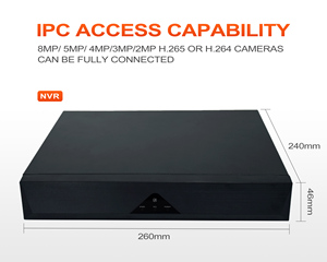 Hi3536d <span class=keywords><strong>NVR</strong></span> 8CH 1080P Lite CCTV ai <span class=keywords><strong>DVR</strong></span>, con người/xe phát hiện, H.265 + an ninh 8 kênh giám sát IP PoE <span class=keywords><strong>NVR</strong></span> - Product Image 6
