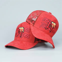 Gorra de Camionero de Béisbol de 5 Paneles de Gamuza con Parche Bordado Personalizado con Su Propio Logo para Hombre Malla Deportiva 2025