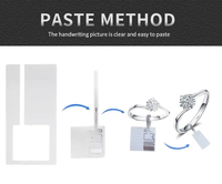 Etiqueta RFID UHF sin pegamento para joyería, pasiva, imprimible por transferencia térmica, para anillos y relojes, gestión de inventario