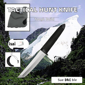 Couteau de chasse tactique portable de qualité industrielle, acier inoxydable, manche en nylon, OEM, pour le camping en plein air, la randonnée, EDC - Product Image 2