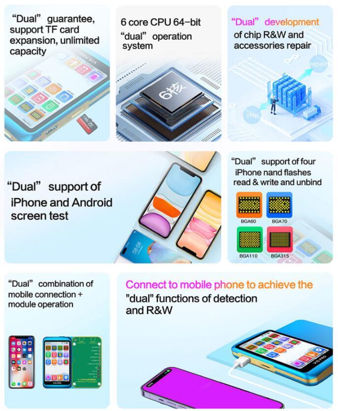 JCID VIS Pro 1000s スマートフォン修理キット プログラマーツール