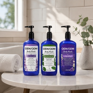 Gel Douche Hydratant Doux à l'Huile Essentielle <span class=keywords><strong>de</strong></span> Lavande et au Sel <span class=keywords><strong>d</strong></span>'Epsom Pur OEM ODM, Apaisant et Favorisant le Sommeil, 24 fl oz, Lot <span class=keywords><strong>de</strong></span> 4 - Product Image 6
