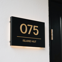 Plaque de porte moderne Cosun en métal creux pour maison, appartement, hôtel – Numéro de chambre et signalétique