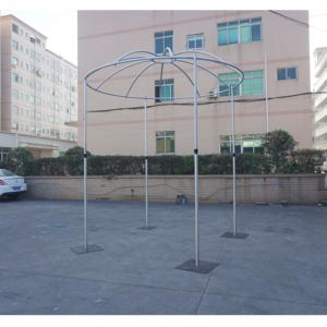 Aluminium Adjustable <b>Curtain</b> Kits Silver Velvet/<b>Chiffon</b> Backdrop Pipe and Drape for Party Event Decor - Product Image 1