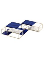 Table basse italienne de luxe simple en acier inoxydable, table d'appoint moderne minimaliste pour salon, combinaison table basse en marbre