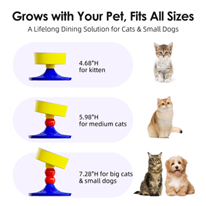 Ajustável e dobrável Cerâmica Pet Bowl Custom Elevated <span class=keywords><strong>Cat</strong></span> Bowl - Product Image 5