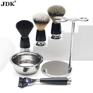 JDK-Juego de afeitado de seguridad, clásico, negro, con tazón y soporte - Product Image 6