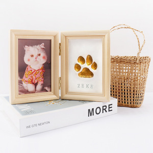 Cadre en bois massif pour empreintes <span class=keywords><strong>de</strong></span> pattes d'animaux, à faire soi-même avec argile, pour empreintes <span class=keywords><strong>de</strong></span> chien ou <span class=keywords><strong>de</strong></span> <span class=keywords><strong>chat</strong></span>, cadeau commémoratif, ornement - Vente chaude - Product Image 3