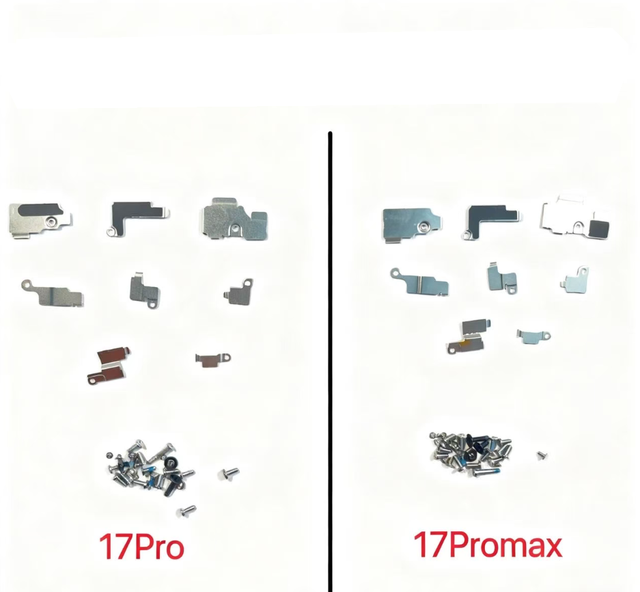 17pro 17promax Small Internal Bracket Replacement Parts with Full Screw Set for IP17pro 17promax Motherboard Screen and Battery