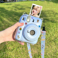 Stiker foto kartu PVC, gaya Ins lucu Goo transparan stiker foto setelan DIY dekorasi akun kartun Kartu Bintang foto dekoratif