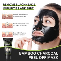 Masque Visage Noir au Charbon de Bambou T-Zone, Masque Peel-Off Anti-Points Noirs pour le Nez, Nettoyant en Profondeur et Réducteur de Pores