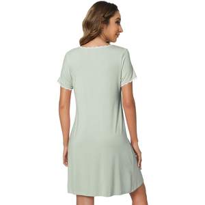 ชุดนอนคนท้อง ชุดนอนผ้าไผ่สำหรับผู้หญิง ชุดคลุมท้องพร้อมบราให้นม ชุดคลุมท้องสำหรับตั้งครรภ์ ชุดนอนผ้าไผ่โมดอล - Product Image 4