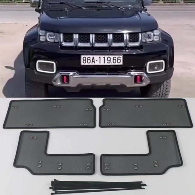 2021 BAIC BJ30 BJ40 BJ80 BJ90 Exterior Accessories Front Bumper Grill Mesh Air Inlet Vent Cover Stainless Steel Grille Guard Bug