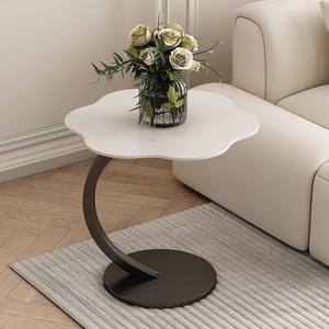 Table basse ronde minimaliste, petite table d'appoint pour salon, canapé, étagère de rangement de chevet - Product Image 2