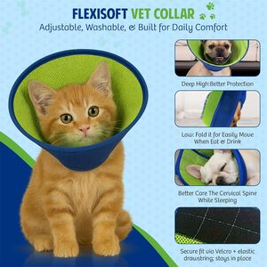 Collarín de Recuperación Acolchado, Suave, Ajustable y Ligero para Mascotas, Anti-Lamido, Protector, Lavable, para Perros y Gatos - Product Image 2