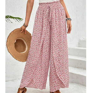 <span class=keywords><strong>Pantaloni</strong></span> Casual alla moda estivi all'ingrosso <span class=keywords><strong>pantaloni</strong></span> <span class=keywords><strong>lunghi</strong></span> da donna <span class=keywords><strong>con</strong></span> <span class=keywords><strong>spacco</strong></span> lungo floreale alla moda <span class=keywords><strong>pantaloni</strong></span> larghi da donna - Product Image 4